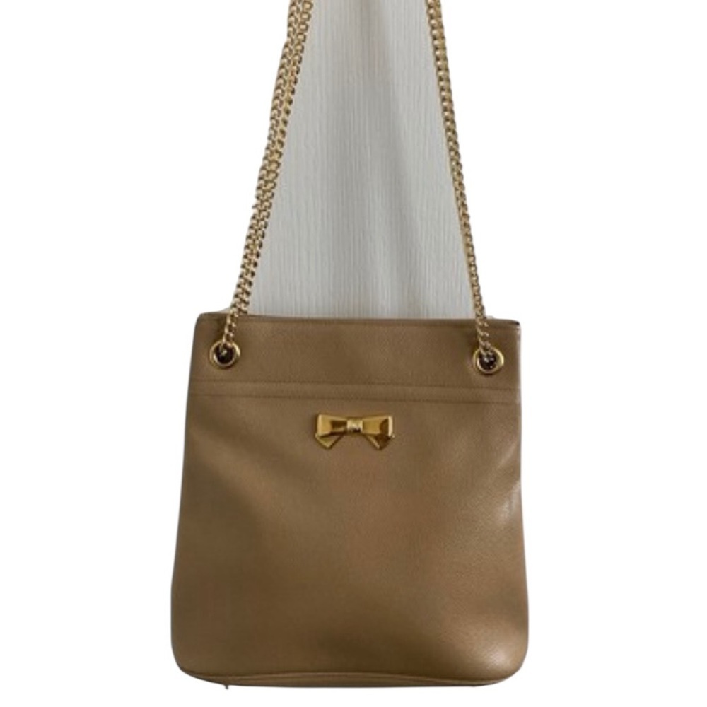 Nina Ricci Tan Shoulder Bag with Gold Chain
